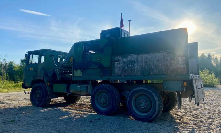 Cilla's pride and joy. Who ever said women can't drive never seen her sling this monster across the field.